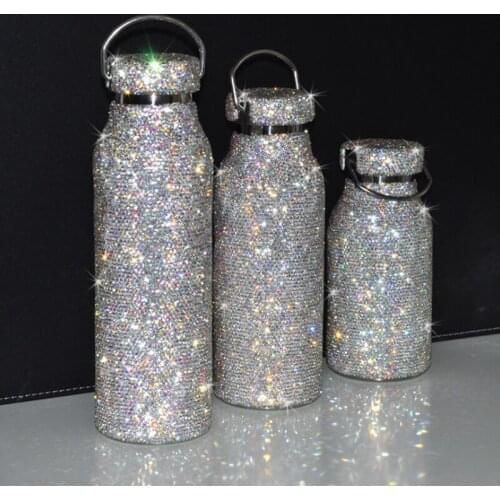 Creative Diamond-studded Vacuum Flask, High-end Diamond Stickers, Personalized Net Celebrity New Cute Trend Cup Tumbler Cup