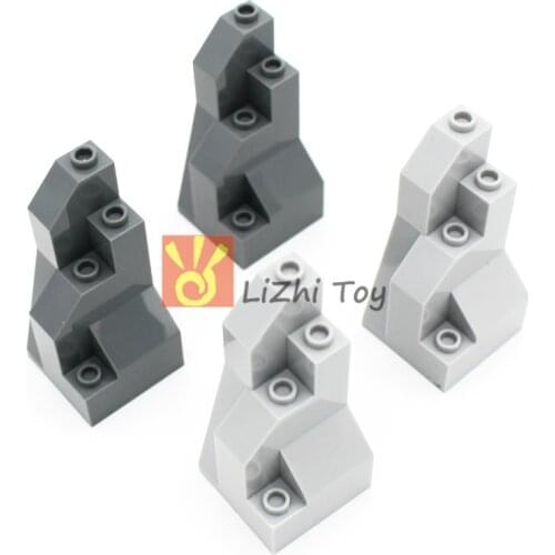 MOC Bricks Rock Panel 3x3x6 Triangular Rockery Mountain DIY Enlighten Building Blocks City Street Toy Compatible with All Brands