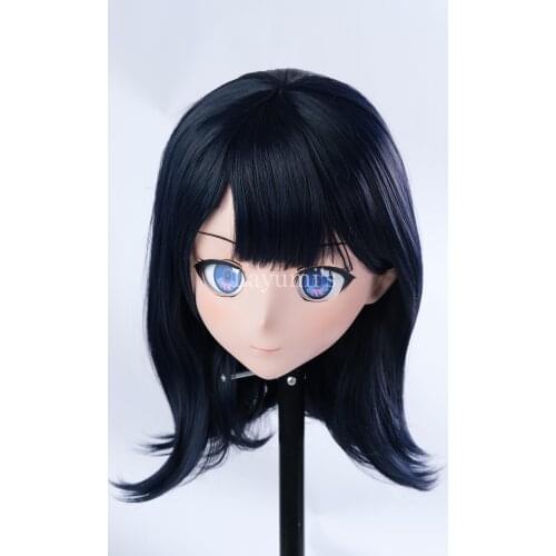 LiLi Mask 112) Girl Half Head Halloween Realistic Silica Mask Cosplay Japanese Comic Anime Kigurumi Mask BJD Crossdresser Doll