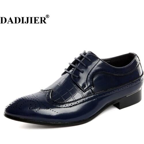 Men Dress Shoes Leather Sapato Masculino Lace-up Business Wedding Shoes Retro Chaussure Homme zapatillas hombre SST201