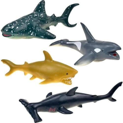 NEW! 4 Colors Lifelike Shark Shaped Toy Realistic Motion Simulation Marine Animal Model Decompression Toy For Kids Gift And Toy