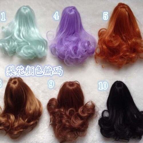 New Arrival Dolls Accessories Handmade Synthetic Hair Kurhn Doll Wigs Wavy 1/12 Wig BJD