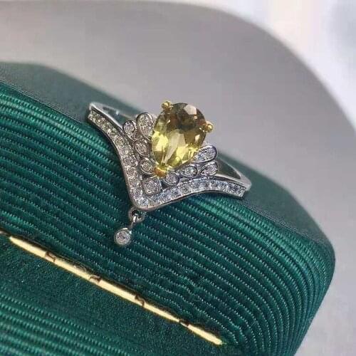 New Fashion Water Drop Zircon V-Rings Adjustable Size 925 Silver Exquisite Eternity Jewelry For Women Wedding/Engagement Gifts