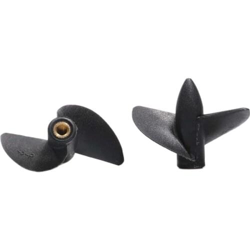 1Pair Copper Core 2-Blades Propeller 35/39/42/45mm Forward Reverse Props Semi-immersed Paddle with M4 Screw Shaft for RC Boat