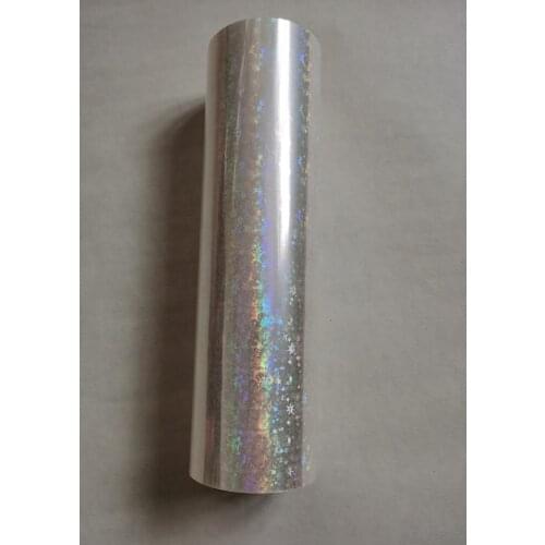 Transparent holographic foil star design hot stamping on paper or plastic transfer design foil laminate film