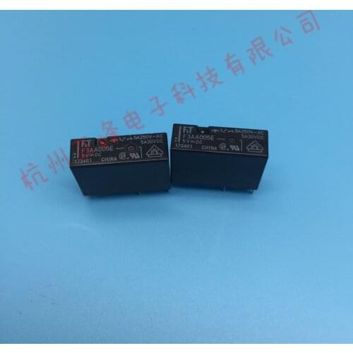 50pcs F3AA005E F3AA012E F3AA024E Normally 4 Feet 5A250VAC Relay