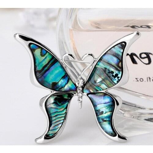 Sexy Cat/Fox/Butterfly Animal Rhinestone Natural Abalone Shell Cat Brooches For Women Alloy Metal Banquet Weddings Brooch Gifts