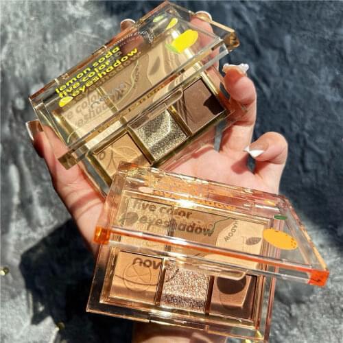 Sweet Fruit Girls Glitter Eyeshadow Palette Matte Shimmer Shiny Highlights Face Bronzer Contour Powder Soft Brighten Eyes Makeup