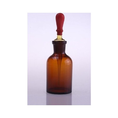 Amber Rubber Head Glass Dropper Bottle,125ML,Lab Glassware
