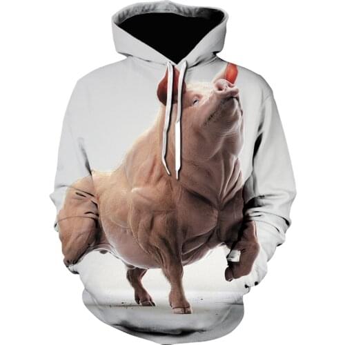 New animal pig cosplay man hoodies 3D print Boy girl Sweatshirt Fashion Casual Hoodie Hip Hop loose Pullover Brand Jacket 5xl