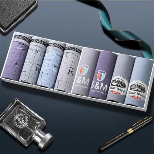 8pcs/lot Cotton Men Boxer Underwear Boxers Hombre Shorts Breathable Underpants Brand Trunks Man Underwears Boxershorts Cuecas