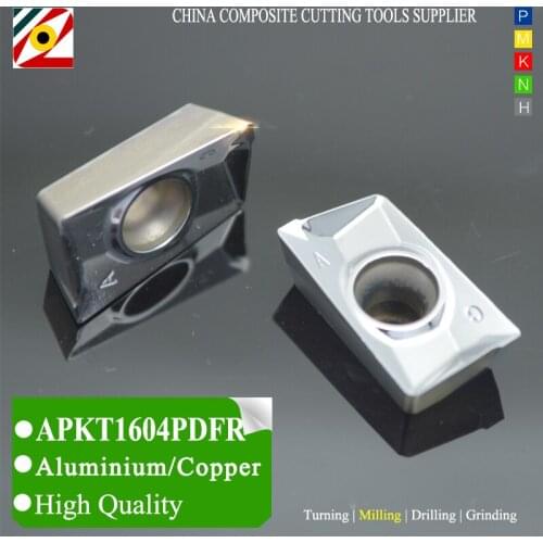 EDGEV CNC Carbide Inserts APKT1604 PDFR AC Milling Cutter Face Mill Tool Cutting Tool Blade Machining Wood Aluminum Copper