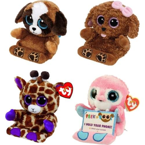 Ty Beanie Big Shiny Blue Eyes Cute Phone Holders Stuffed Animal Dog Deer Sea Lion Birthday Christmas Gifts For Friends And Kids