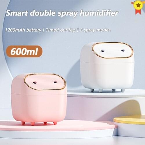 Humidifier Double Spray Humidifier USB chargeable Air Atomization Water Replenishing Instrument Desktop Mini Aromatherapy