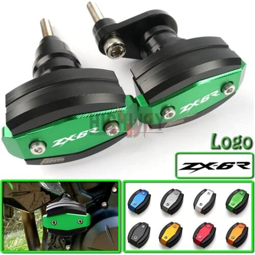 Motorcycle Crash Pad Protector CNC Engine Cover Frame Sliders Falling Protection For Kawasaki Ninja ZX6R ZX-6R 2005-2006