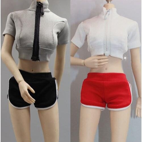 1/6 Female Clothes Girl Tops Tights Leotard Corsetry Zipper Elastic Clothing for 12'' Ph Action Figure Body