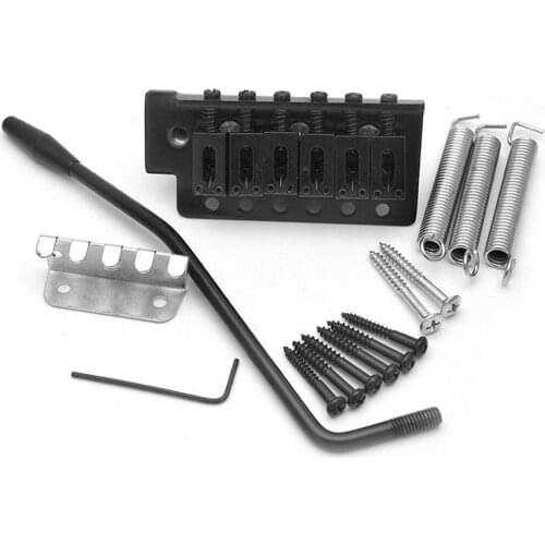 1Set Metal Fixed Tremolo Bridge Saddle Tailpiece Top Load Guitar Tailpiece For Electric Guitar Accessories Silver/Black 2021 New