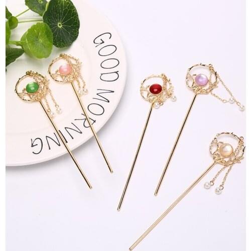 1X Fashion Metal Hair Sticks Chinese Style Women Hair Pin Hairpins Headwear Wedding Jewelry Accessories Gifts
