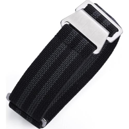 22mm Nato Zulu Elastic Nylon Belt Watch Strap 20 mm Parachute Bag Watchband French Troop Black Red Bracelet Military Watch Strap