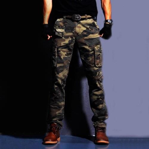 2020 Outdoor Military Tactical Pants Men Hiking Clothing Multi-Pocket Cargo Pants Combat Camo Trousers Size 28-42