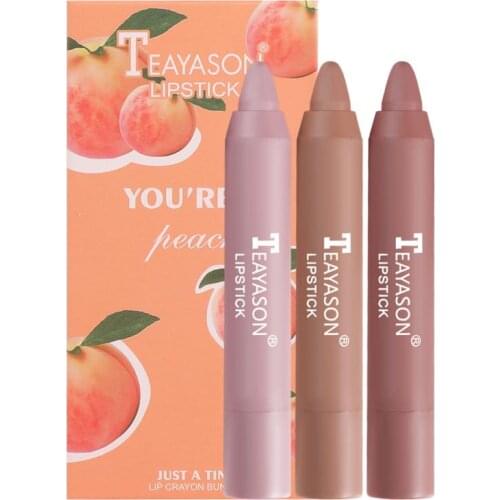 3pcs/set Lipstick Pen Small Box Matte Long Lasting Lip Liner Waterproof No Fading Popular Portable Makeup Gift