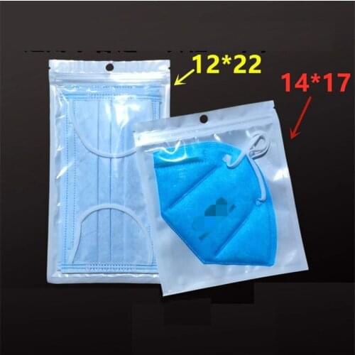 4000pcs/lot Sealed zipper bag self sealing bag translucent plastic bag pearl mask Packing bag