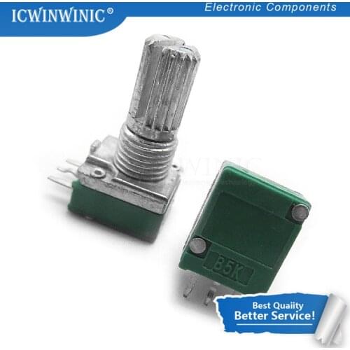 5piece RK097N 5K single linked potentiometer B5K with a switch audio 3pin shaft 15mm amplifier sealing potentiometer In Stock