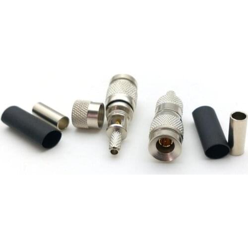 50pcs CC4 CONNECTOR DIN 1.0/2.3 CC4 Male Plug Crimp Connectors for Cable RG174 RG316 LMR100 RG179