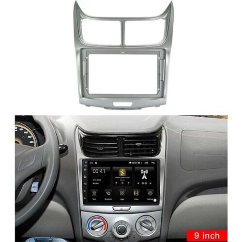 9 Inch Car Fascia for Chevrolet Sail 2004-2014 Double Din Car DVD Frame Install Panel Dash Mount Installation Dashboard