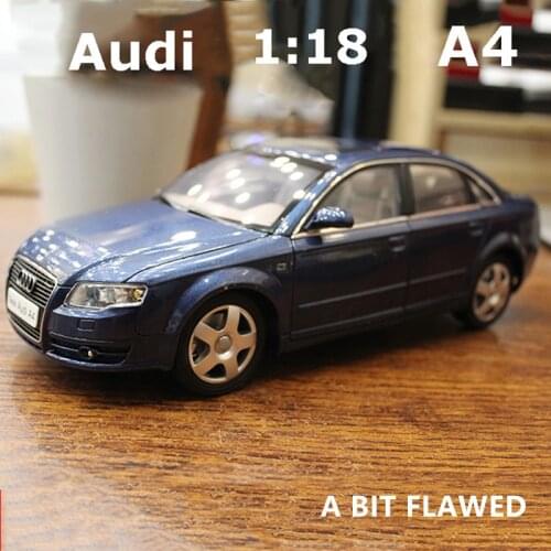 1:18 Audi A4 Scale toy Car audi Models 4 Openable Doors Metal Model for collection Toys for kids with bit flawed