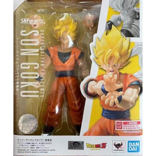 BANDAI SHF Anime Dragon Ball Z Active Joint Super Saiyan Son Goku Collection Model Toy Action Figure Toys for Kids