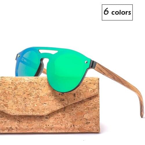 Rimless Wood Sunglasses For Women and Men Polarized Sun Glass With Triangle Folded Wood Grain Case 1506