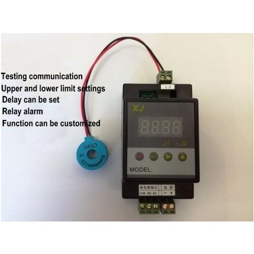 AC Current Detection Digital Display Transformer Upper and Lower Limit Setting Relay Transistor Alarm 10A