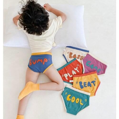 Kids Underwear Cotton Panties Shorts toddler Girl Boy Baby Funny Short Briefs Children Colorful Cute Letter Underpants Fashion