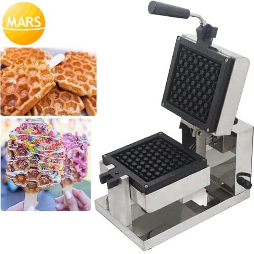 Commercial Use Honeycomb Waffle Pops Maker Belgium Electric Muffin Waffle Cake On A Stick Machine Equipment In Food Machinery