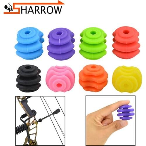 Archery Compound Bowstring Stopper Suppresspor Stabilizer Shooting Bow String Shock Absorber Rubber Damper Hunting Accessories