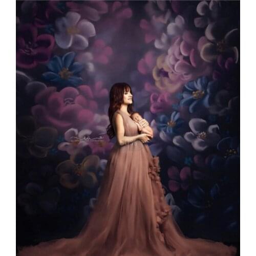 HUAYI Photography Backdrop Watercolor Oil Painting Flowers Newborns Child Studio Pregnant Woman Portraits Photo BackgroundW4887