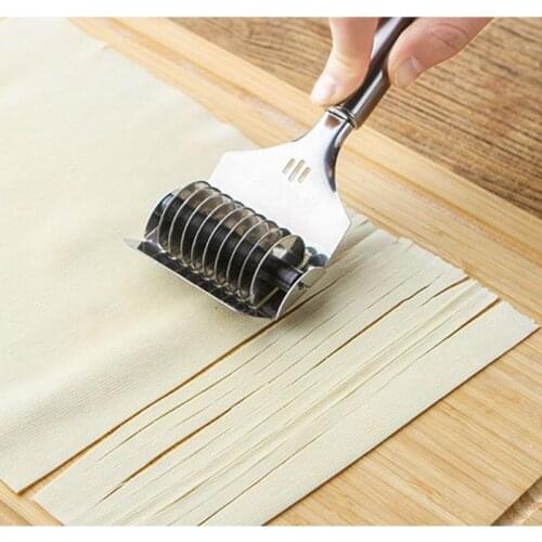 Pasta Tools Stainless Steel Noodle Shallot Garlic Cut Roller Cutter Kitchen Practical Helper Tool Noodle Dough Cutting Maker