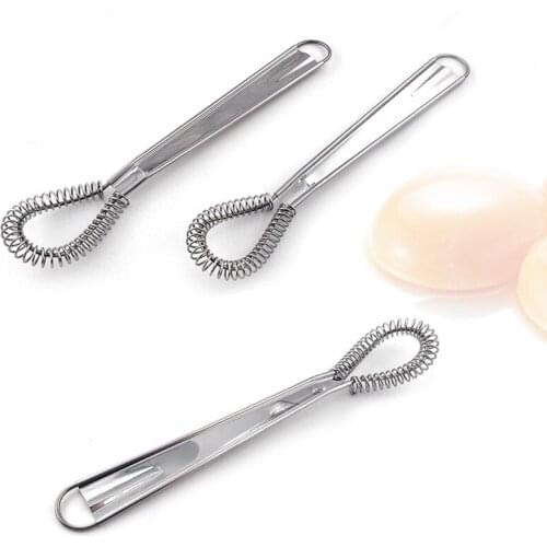 Coffee Mixer Milk Frother Foamer Stainless Steel Spring Blender Egg Beater Honey Spoon Kitchen Accessories Mini Whisk Stick