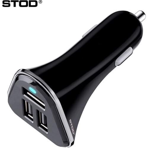 STOD USB Car Charger 3 Ports 5.2A Quick Drive For iPhone 5 5S 6 6S 7 Plus iPad Samsung Huawei LG Meizu ZTE ASUS Mi DC Adapter