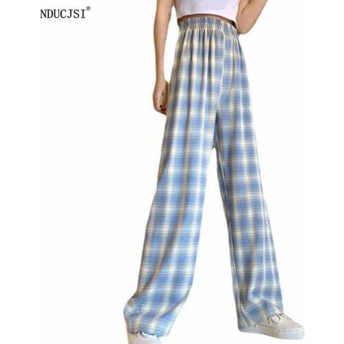 NDUCJSI Women's Plaid Trousers