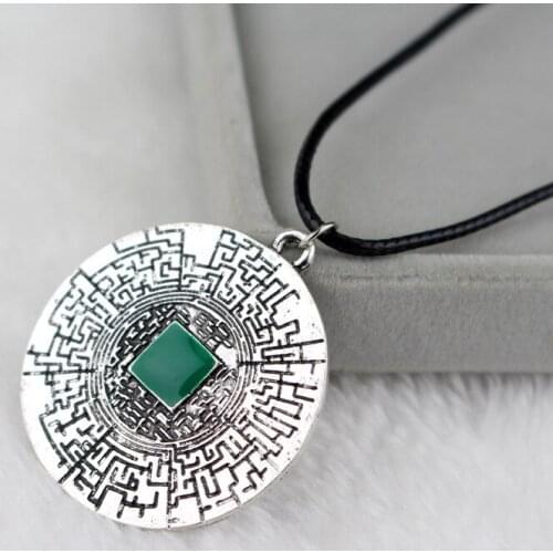 Fashion Movies The Maze-Runnerr Labyrinth Pendant Thomas Leather Necklace Jewelry For Men Women