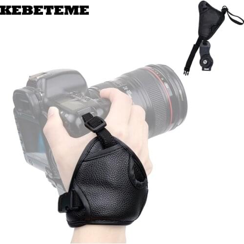 New Camera PU Leather Grip Rapid Wrist Strap Soft Hand Grip Camera Bag Universal for Canon For Nikon For Sony Olympus Black