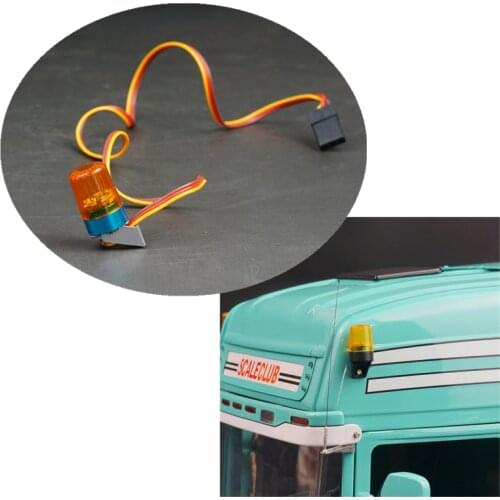 Rc Truck Car Shell Roof Rotating Warning Light For 1:14 Scale Model Cars Tamiya Tractor Arocs Dumper MAN SCANIA Mercedes VOLVO