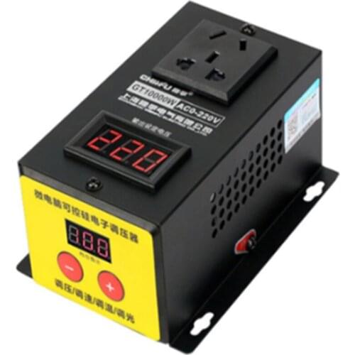 Free shipping 10000w High power Silicon Speed Controller Regulator Machinery Fans Variable Thermostat Organ 220V