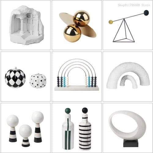 Northern European style modern home furnishings creative decorations metal ball architectural crafts furnishings