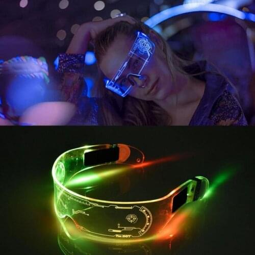 LED Luminous Glasses Flashing Neon Bar Party LED Glasses Light Up Glasses Rave Costume Party Decor KTV Bar Party Performance