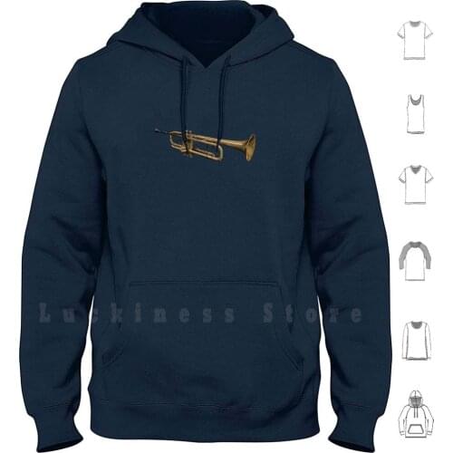 Standard Trumpet ( Cg ) Hoodies Long Sleeve Computer Generated Cg Musical Instrument Trumpet Standard