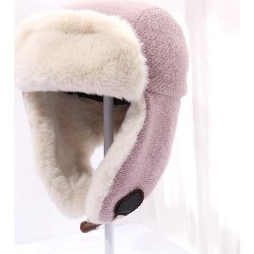 Women Hat Winter Earflap Warm Autumn Outdoor Skiing Sports Accessory For Teenagers