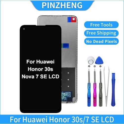 PINZHENG LCD Display For Huawei P40 Lite 5G CDY-NX9A N29A LCD Honor 30s CDY-AN90 Screen Replacement For Nova 7 SE Display